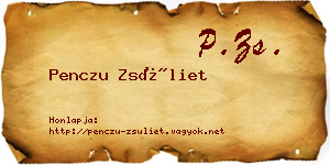 Penczu Zsüliet névjegykártya